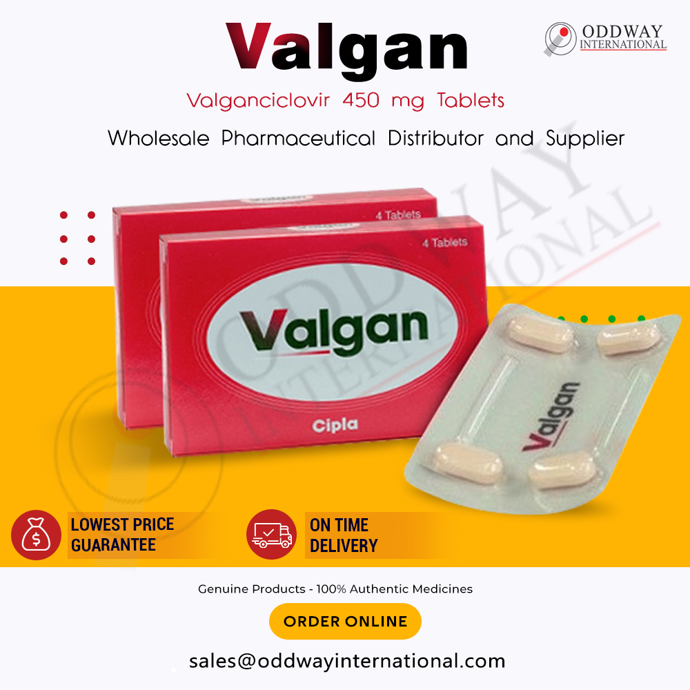 Valgan 450mg Tablet Supplier, Wholesaler, and Exporter